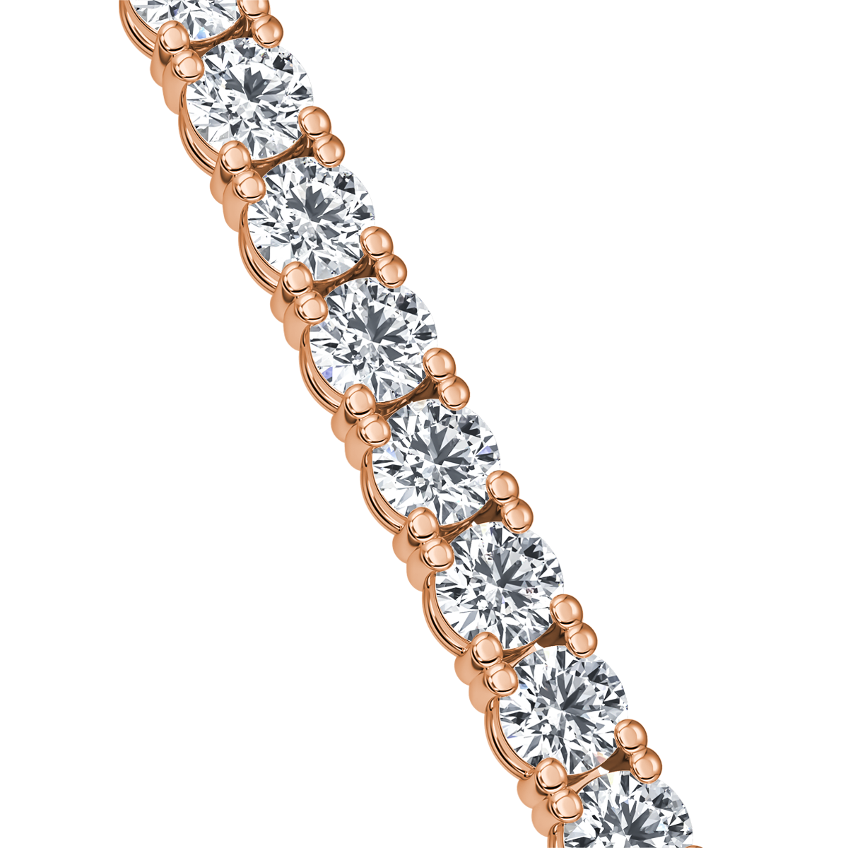 10.80CT Natural Diamond Cascade Tennis Necklaces