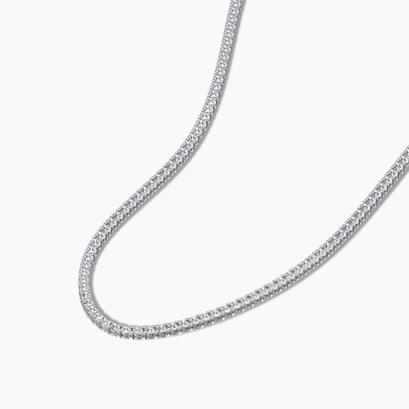 11.50CT Natural Diamond Cascade Tennis Necklace