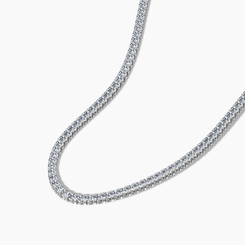 14.60CT Natural Diamond Cascade Tennis Necklaces