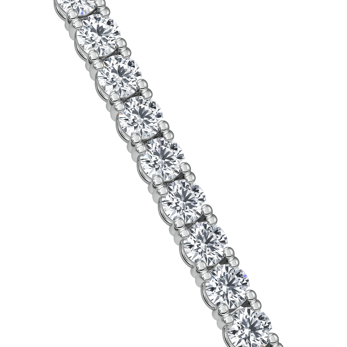 5.50CT Natural Diamond Cascade Tennis Necklaces