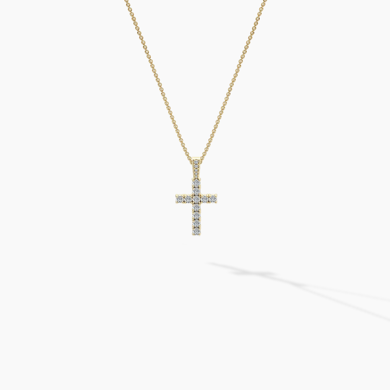 Gold Cross Pendant With Diamonds